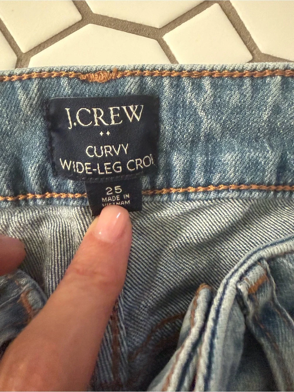 J crWide-Leg Light Blue Denim Jeans